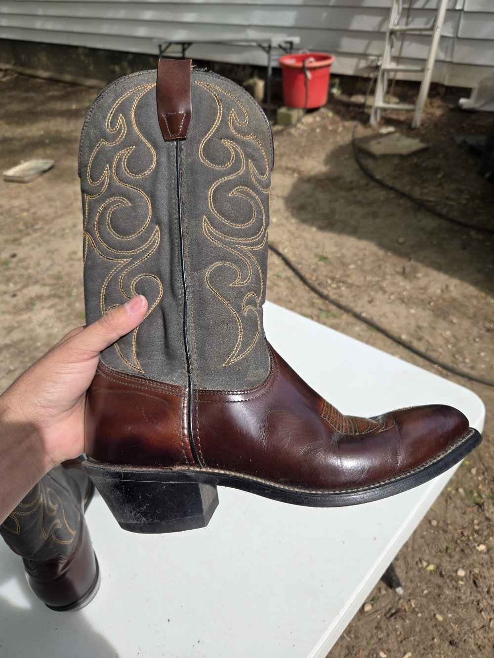 Men's Brown Leather Western Cowboy Boots